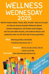 Mehr über den Artikel erfahren 5.02.2025 Wellness Wednesday – Kreativtreff in Heimfeld